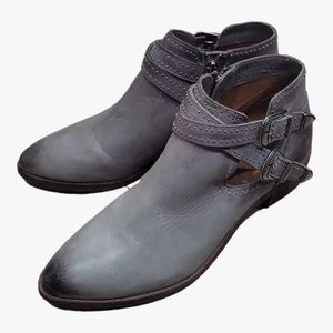 Frye Women's Gray Ray Deco Western Ankle Bootie Size 9 1/2 M